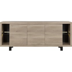 Buffet met 3 deuren eikenhout L220cm - Franse fabricage