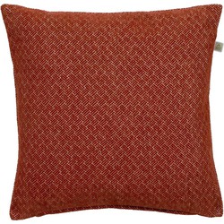 Dutch Decor KATAN - Kussenhoes 45x45 cm - chili - rood - visgraat patroon - Dutch Decor