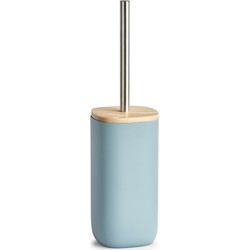 Zeller Toiletborstel met houder - blauw - polyresin - 37 cm - Toiletborstels