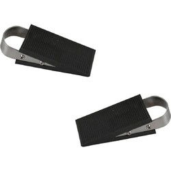 Benson Deurstopper/wig - 2x - rubber/RVS - 13 x5 x 3cm - antislip - Deurstoppers