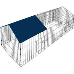 Monzana Konijnenhok - Konijnenren Blauw - Hamsterkooi - Rattenkooi 180x75cm