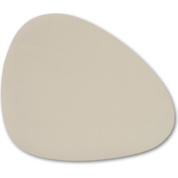 6x Lederlook onderleggers voor borden creme 34 x 42 cm - Placemats