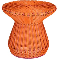 Mica Decorations Bijzettafel Tanee - 38x38x35 cm - Polyethyleen - Oranje