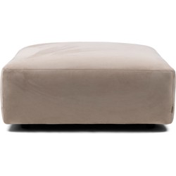 Riviera Maison Raphael Footstool, suede, light brown