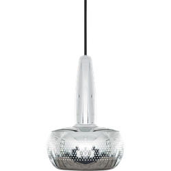 Clava hanglamp polished steel - met koordset zwart - Ø 21,5 cm