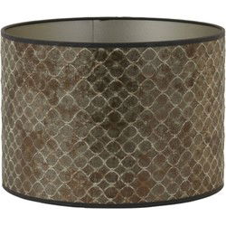 Light & Living - kap - Elodi - bruin - textiel velours stof - Ø 30cm - E27 - 2230841