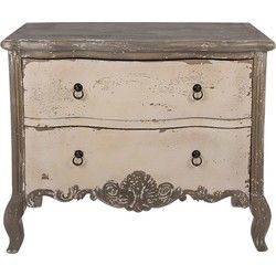 Clayre & Eef Dressoir 95x40x82 cm Grijs Beige Hout