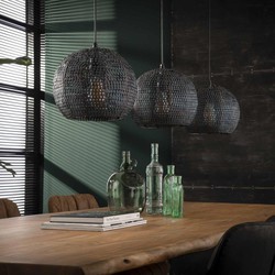 Hanglamp 3-Lichts - Ø26cm - Halfrond - Metaal - Lamp Armor