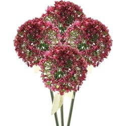 4 x Kunstbloemen steelbloem roze/rode sierui 70 cm - Kunstbloemen