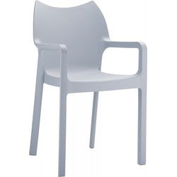 Design terrasstoel VIVA 57x53x84 cm Grijs