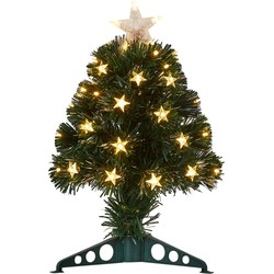 Luca Lighting Mercury Kunstkerstboom met Fibre Optic Verlichting - H45 x Ø25 cm - Groen