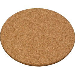 Kesper ronde pannen onderzetters - 5x - van kurk - D20 cm - 1 cm dik - Panonderzetters