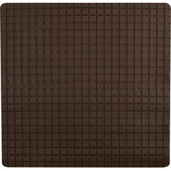 MSV Douche/bad anti-slip mat badkamer - rubber - bruin - 54 x 54 cm - Badmatjes