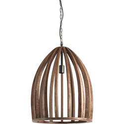 Light&living Hanglamp Ø47x56 cm HARANKA hout chocolade bruin