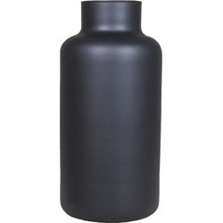 Bloemenvaas - mat zwart glas - H30 x D15 cm - Vazen