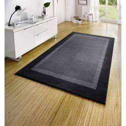 Laagpolig vloerkleed - Designer Velours - Zwart - 120x170 cm