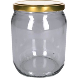 Luchtdichte weckpotten/jampotten transparant glas 540 ml - Weckpotten