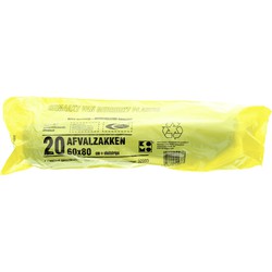 20x Afvalzakken/vuilniszakken 50 liter - Vuilniszakken
