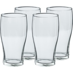 Set van 20x stuks grote bierglazen pint transparant 570 ml - 9 x 16 cm - Bierglazen