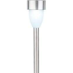 Lumineo Prikspot - solar - LED - RVS - 36 cm - 1x- Tuinverlichting - Prikspotjes