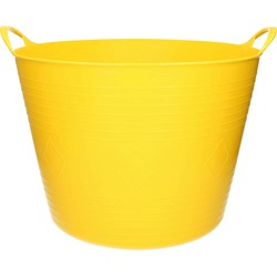 Flexibele kuip - 40 liter - geel - kunststof - D45 cm - emmer - wasmand - Wasmanden
