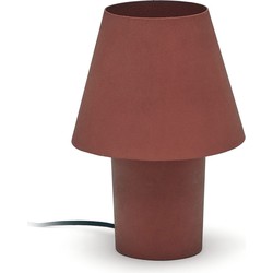 Kave Home - Canapost tafellamp in metaal met terracotta geschilderde afwerking