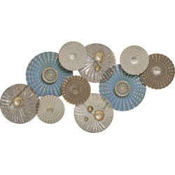 Beliani HASSIUM - Wanddecoratie-Blauw-IJzer