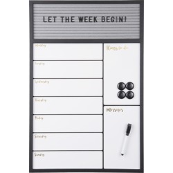 Present Time - Week Planner Serene - Zwart
