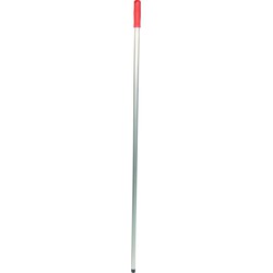 Universeel bruikbare Bezem/vloertrekker/mop steel aluminium - wit/rood - 145 cm - Bezemstelen