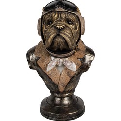 Clayre & Eef Beeld Hond 35 cm Bruin Polyresin