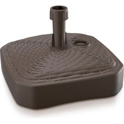 Prosperplast Parasolvoet - vierkant - rotan - bruin - 12 l - Parasolvoeten