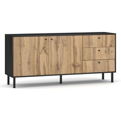 Buffet Bas Industriel 2 Deuren 3 Laden L160 cm - Bospe