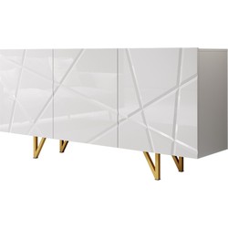 Meubella Dressoir Raymond - Wit - 160 cm