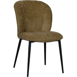 LABEL51 Eetkamerstoel Vino - Mustard - Elite - Black Frame