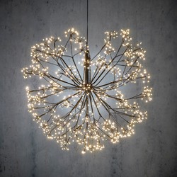 Luca Lighting Kerstverlichting Bal met Warm Witte LED Lampjes - Ø60 cm - Zwart