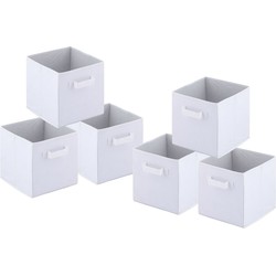 SVJ Opvouwbare Opbergbox Vierkant - 27x28x27 cm - Geel - Set van 6
