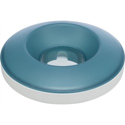 TRIXIE SLOWFEEDING ROCKING BOWL KUNSTSTOF / TPR GRIJS / BLAUW 23X23 CM 500 ML