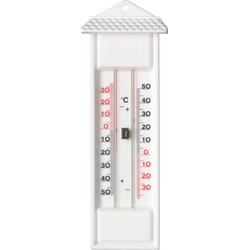 Muurthermometer min-max kunststof - Nature