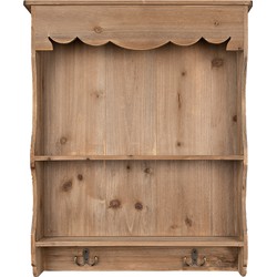 Clayre & Eef Wandrek  47x12x60 cm Bruin Hout Rechthoek Muurrek