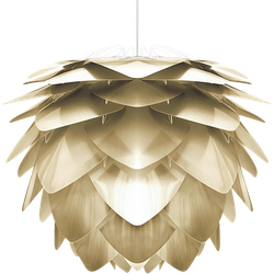 Silvia Medium hanglamp brushed brass - met koordset wit - Ø 50 cm