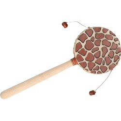 Handtrommel met giraffeprint 20 cm - Speelgoed trommels