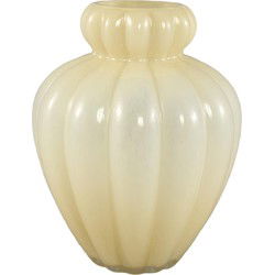 PTMD Vaas Syamer 2 - 21x21x27 cm - Glas - Creme