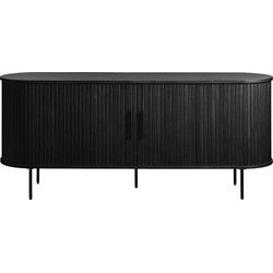 Dressoir Nola Zwart Eiken 180cm - Giga Living