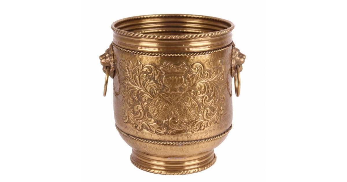 - bloempot | antique brass | ø30 cm - messing - ø30 cmgewicht: 2700 gramherkomstland: indiacbs code: 83062900merk: dutch style