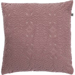 Dutch Decor BABET - Sierkussen pruim 45x45 cm - roze - Dutch Decor