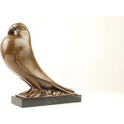 BRONZEN SCULPTUUR VAN EEN DUIF