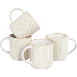 MUGWORT - Mokken set van 4 - Lichtbeige - Steengoed