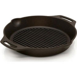 Gietijzeren grill skillet 2 handvatten 30 cm