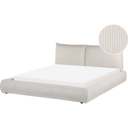 VINAY - Waterbed - Lichtbeige - 160 x 200 cm - Corduroy