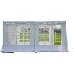 Partytent zijwand PE met ramen – 4 meter